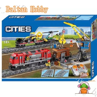 Baltan Toy BH1 บล็อคตัวต่อรถไฟ 60098 Heavy-Haul Train 02009 ของเล่นสําหรับเด็กผู้ชาย EC2