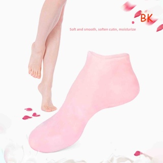Bk 1 คู่ ถุงเท้าสปา ดูแลเท้า ใช้ในบ้าน ใหม่ ถุงเท้าส้นเท้า ซิลิโคนเจล ให้ความชุ่มชื้น ดูแลผิว ป้องกันแตก เท้า ป้องกันการแตก