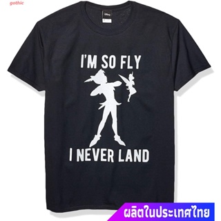 [S-5XL] เสื้อยืดแขนสั้น Disney Peter Pan Tinkerbell Im So Fly I Neverland Graphic T-Shirt Short sleeve T-shirts
