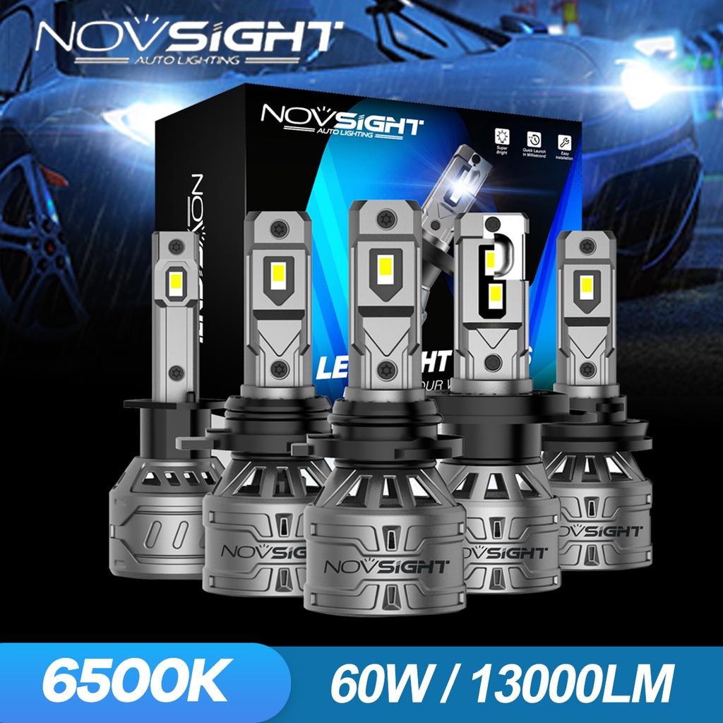 novsight-n61-หลอดไฟหน้ารถยนต์-led-9005-9006-h4-h11-60w-13000lm-6500k-รับประกัน-3-ปี