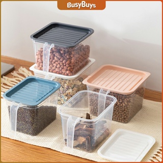 B.B. กล่องเก็บอาหารตู้เย็น ""มีที่จับ""  มีฝาปิด   Portable refrigerator food storage box