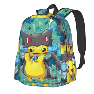 กระเป๋าเป้สะพายหลัง กระเป๋านักเรียน พิมพ์ลาย Pokemon Pikachu น้ําหนักเบา จุของได้เยอะ แบบเรียบง่าย สําหรับเด็กผู้ชาย และผู้หญิง