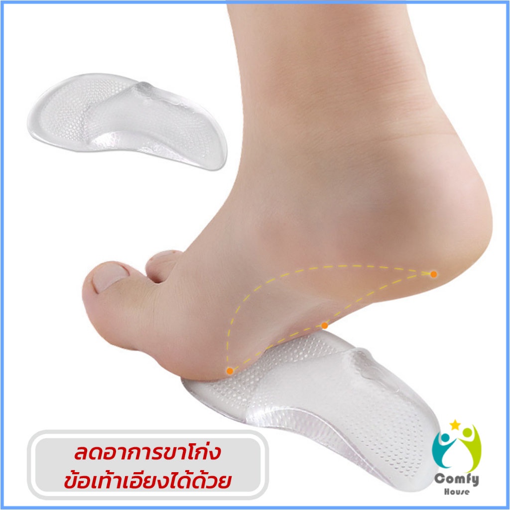comfy-ซิลิโคนเจลใส-สําหรับใส่รองเท้า-1คู่-นวดฝ่าเท้าของคุณ-ลดการปวดเมื่อย-shoes-insole