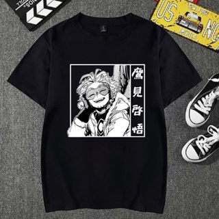 2021 Anime My Hero Academia Hawks Print Oversized Men T Shirt Hip-Hop O-neck Summer Japanese Male Causal Tshirts  a_02