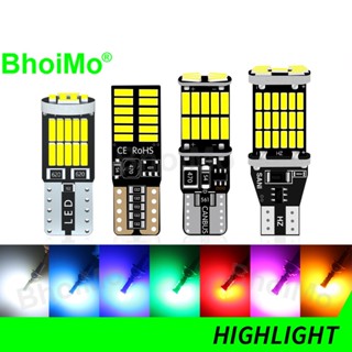 Bhoimo T15 W16W ไฟสัญญาณ led 45SMD 26smd T10 W5W 194 168 24SMD 4014 สําหรับติดป้ายทะเบียนรถจักรยานยนต์ DC12V