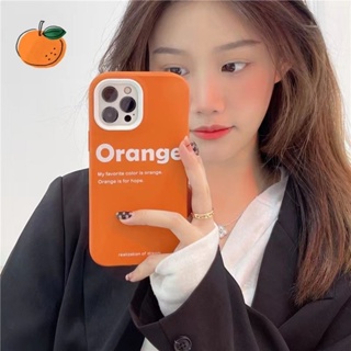 Orange Phone Case For Iphone12 Phone Case for iphone 11 Silicone 14pro Apple XR Female X Trendy 7P Drop-Resistant 8plus All-Inclusive 13 Sets Xsmax