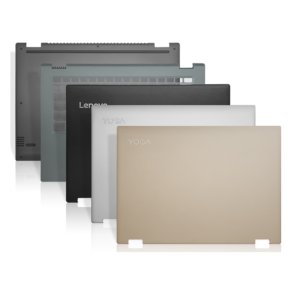 Piezas originales para Lenovo ideapad Yoga 520-14IKB Palmrest Estuche superior con nosotros Teclado retroiluminado para no huella digital negro 5CB0N67525