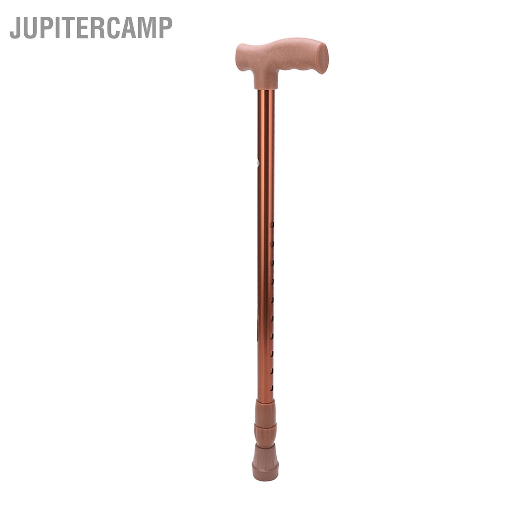 jupitercamp-ไม้เท้าช่วยเดินแบบปรับได้-ด้ามจับยางนุ่มตามหลักสรีรศาสตร์-น้ำหนักเบา-mobility-aid-cane-coffee