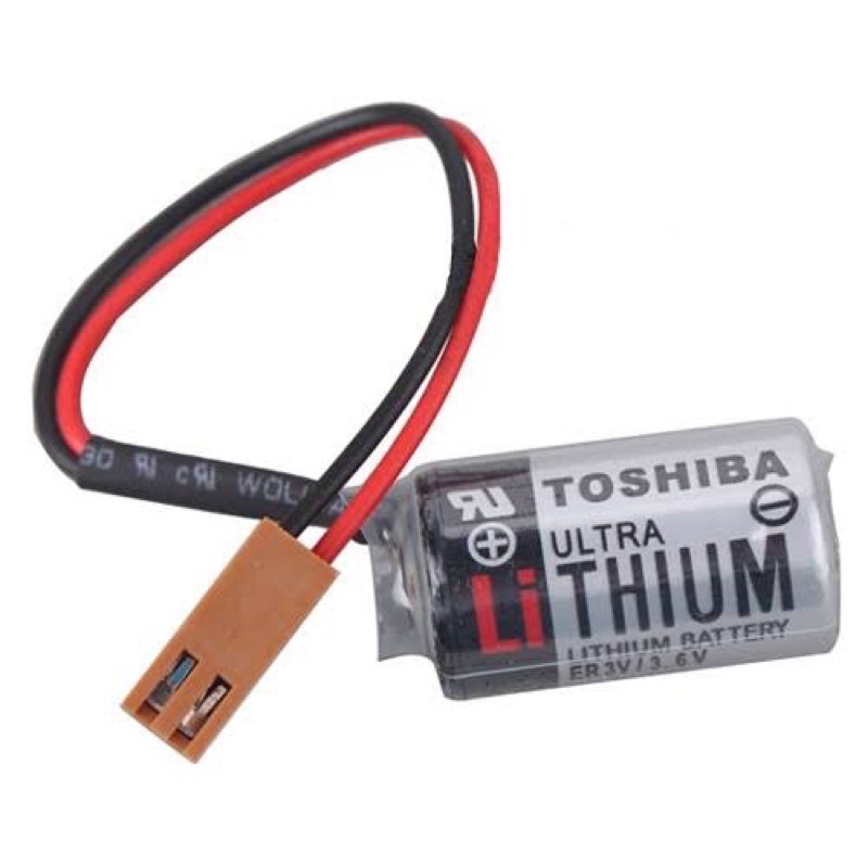 แบตเตอรี่ลิเธี่ยม TOSHIBA ER3V / 3.6V Lithium Battery 1/2 AA FUJI PLC ...