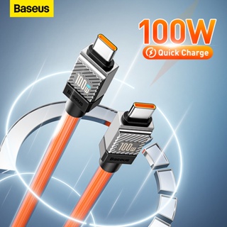 Baseus PD 100W สายชาร์จเร็ว Type-C เป็น Type-C สายเคเบิล USB C เป็น USB C สําหรับ Xiaomi POCO f3 Realme Macbook iPad