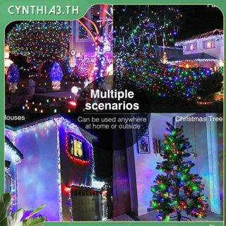 100 LED พลังงานแสงอาทิตย์นางฟ้า S Tring ไฟกลางแจ้งกันน้ำ8โหมดพรรคกลางแจ้งปีใหม่ตกแต่งสวนแสง Cynthia