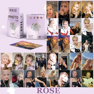 โปสการ์ดโลโม่ อัลบั้มรูปภาพ ROSE Black-Pink สีดํา สีชมพู จํานวน 50 ชิ้น ต่อกล่อง