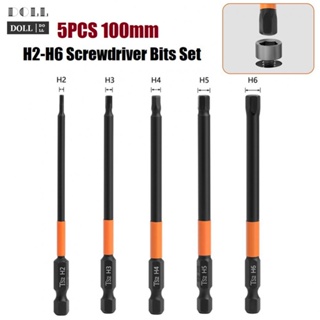 ⭐READY STOCK ⭐Professional Quality Hexagon Screwdriver Bits 5 Pieces 1/4 Inch Shank 100mm Length