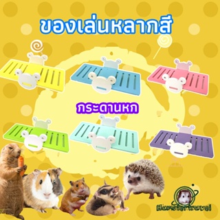 【hamstertravel】กระดานหก ของเล่นหนูแฮมสเตอร์ ของเล่นฟันกราม ของเล่นหลากสี เม่น กระรอกQQB