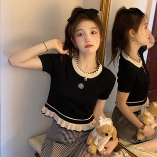 เสื้อแขนสั้น ผ้าถัก ลดเชื้อรา ระดับไฮเอนด์ แฟชั่นฤดูร้อน สําหรับผู้หญิง BC