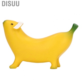 Disuu Funny Banana Dog Decoration  Banana Dog Sculpture Unique  for Desk