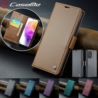Caseme เคสโทรศัพท์หนัง ฝาพับแม่เหล็ก พร้อมช่องใส่บัตร สําหรับ Samsung Galaxy A04 A04S A13 A12 A22 A32 A52 A52S A72