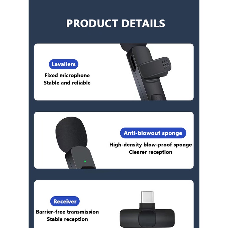 ไมโครโฟนไร้สาย-เสียงชัดเจน-usb-รองรับ-ไมโครโฟนสด-ไมโครโฟนไร้สายไมโครโฟนชาร์จ-สามารถใช้แบบไร้สายได้-มีมือถือ-แท็บเล็ต