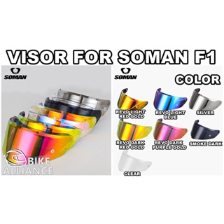 Visor FOR SOMAN F1 REVO ลิปสติก สีเงินเข้ม