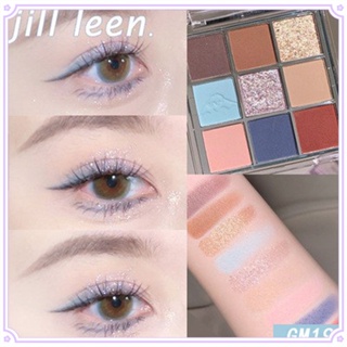 Jill Leen พาเลทอายแชโดว์ ชิมเมอร์ เนื้อแมตต์ กลิตเตอร์ 9 สี สําหรับผู้หญิง