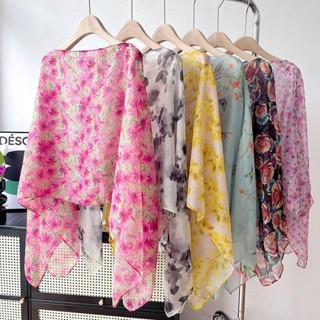 เสื้อคลุมไหล่ คอกลม แขนทรงค้างคาว กันแดด ทรงหลวม แบบสวมหัว แฟชั่นฤดูใบไม้ผลิ และฤดูร้อน สําหรับผู้หญิง