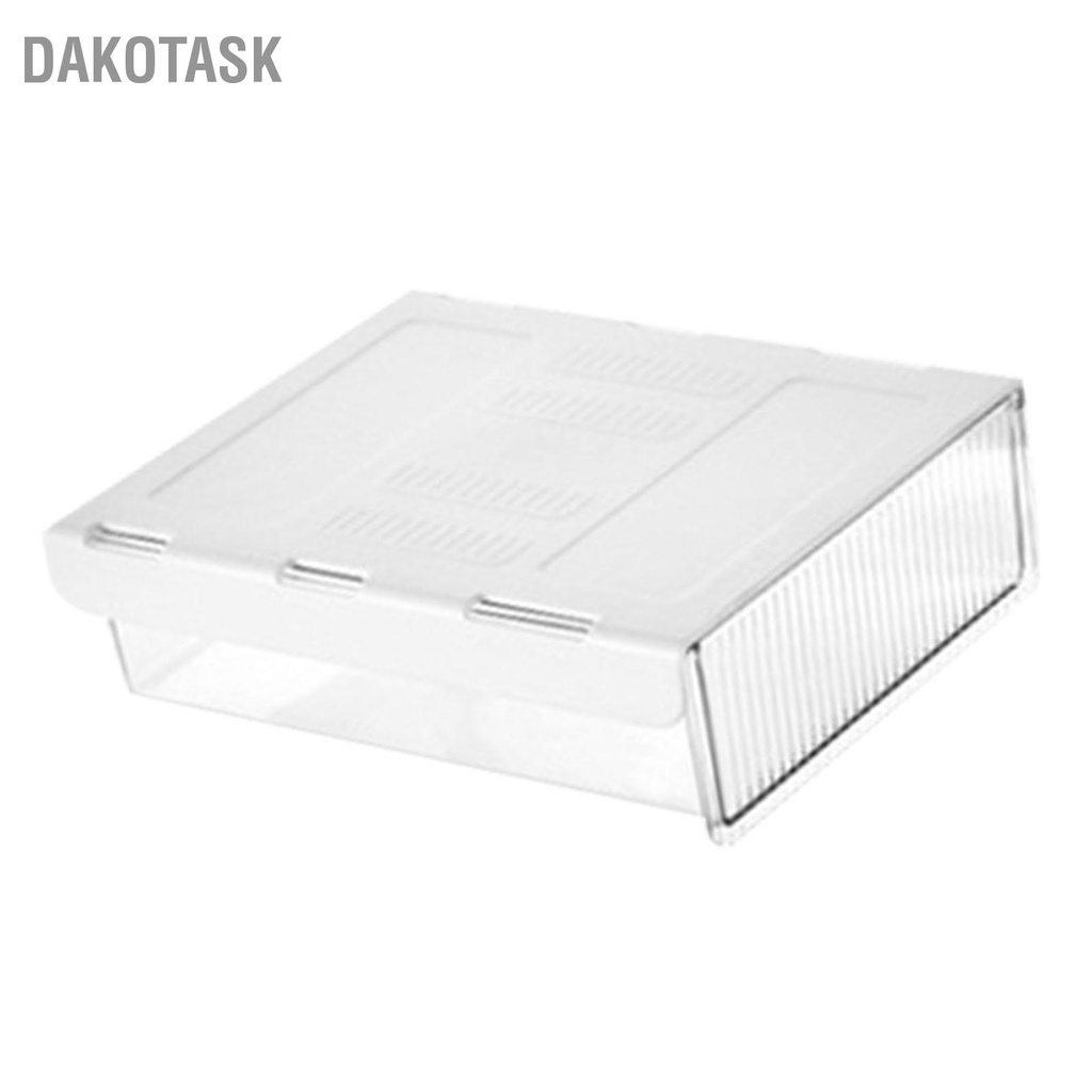 dakotask-กล่องลิ้นชักใต้โต๊ะพลาสติกใสประหยัดพื้นที่เลื่อนออกใต้กล่องเก็บของบนโต๊ะสำหรับห้องเรียนสำนักงาน