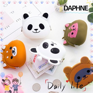 Daphne กระเป๋าสตางค์กระเป๋าใส่เหรียญซิลิโคนลายการ์ตูนหมีหมีสุนัขแพนด้าสาย Usb ขนาดเล็กน่ารัก