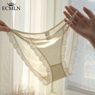 Ecmln กางเกงชั้นใน ผ้าฝ้าย และผ้าซาติน เอวต่ํา ไร้รอยต่อ ระดับไฮเอนด์ สําหรับผู้หญิง