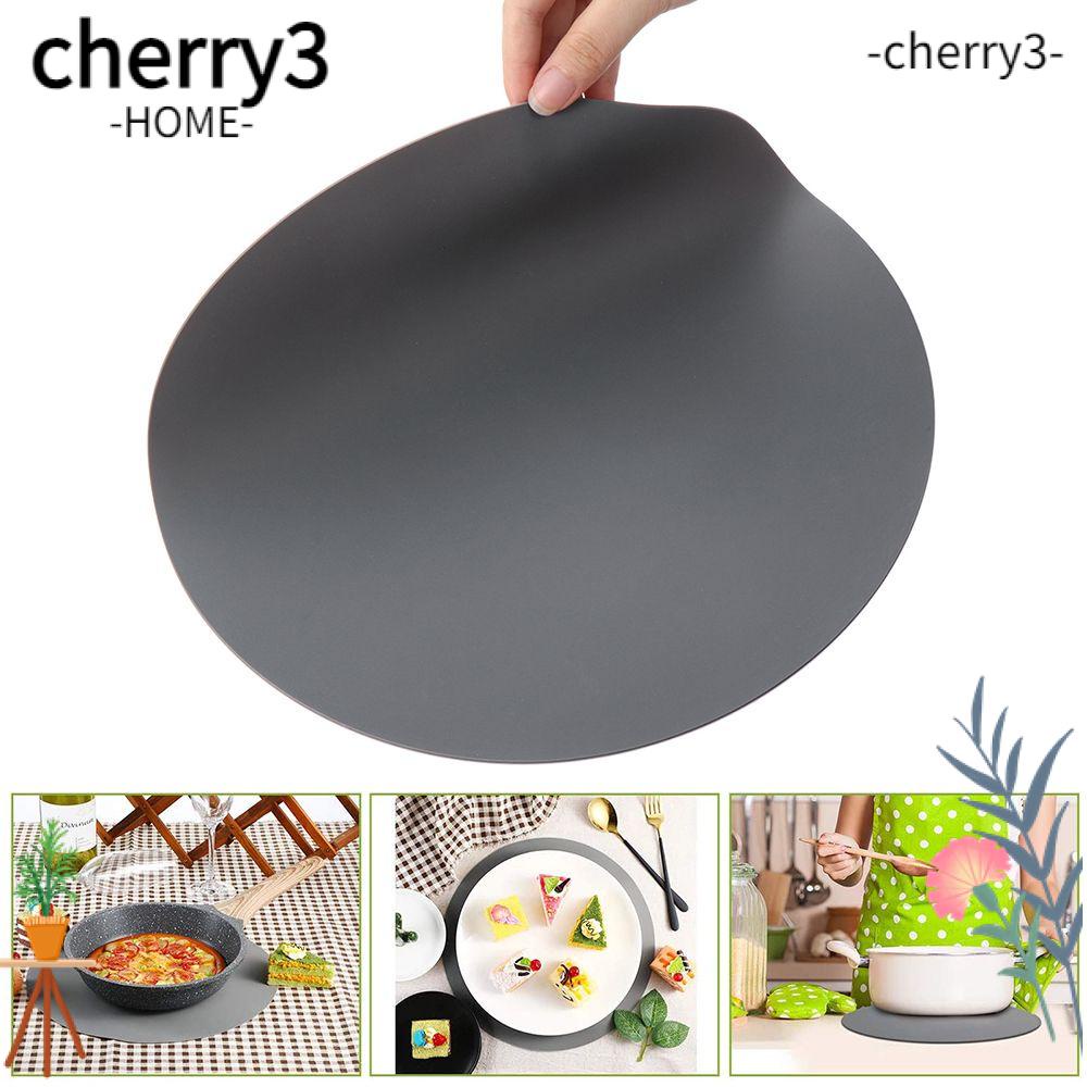 cherry3-แผ่นรองไมโครเวฟ-ทรงกลม-ไม่ติดโต๊ะ