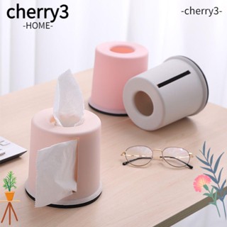 Cherry3 กล่องทิชชู่ พลาสติก ทรงกลม อเนกประสงค์ สําหรับครัวเรือน