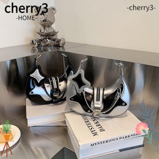Cherry3 กระเป๋าสะพายไหล่ลําลอง หนัง Pu ทรงสี่เหลี่ยม ขนาดเล็ก จุของได้เยอะ สีพื้น สไตล์มินิมอล สําหรับสตรี