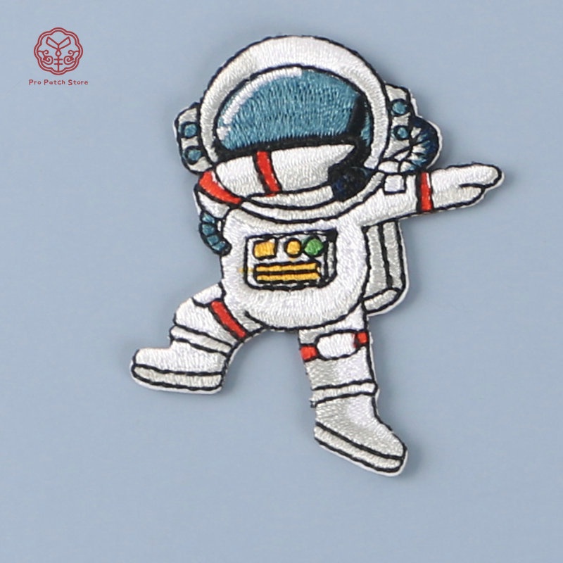 แผ่นแพทช์สติกเกอร์-ปักลายนักบินอวกาศ-มีกาวในตัว-สําหรับตกแต่งเสื้อผ้า-diy