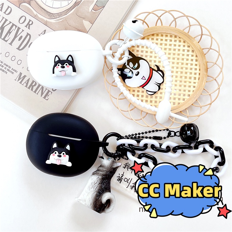 for-oppo-enco-air3-pro-case-cute-siberian-husky-keychain-pendant-oppo-enco-air3-pro-silicone-soft-case-oppo-enco-air2-pro-enco-air3-shockproof-case-protective-cover-cute-bracelet-pendant-oppo-enco-x2-