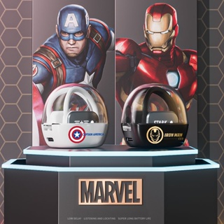 ใหม่ Marvel KT01 Disney OWS หูฟังบลูทูธ 5.3 ไร้สาย ลดเสียงรบกวน ลาย Ironman Captain America Lotso Winnie The Pooh Mickey HiFi