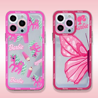 เคสโทรศัพท์มือถือ ซิลิโคน ลายการ์ตูนบาร์บี้น่ารัก พร้อมตุ๊กตา สําหรับ Samsung Galaxy S23 Ultra S22 Plus S21 S20 FE Note 20 Ultra A14 A34 A54 A32 A23 A33 A73 A53 A52 A72 5G