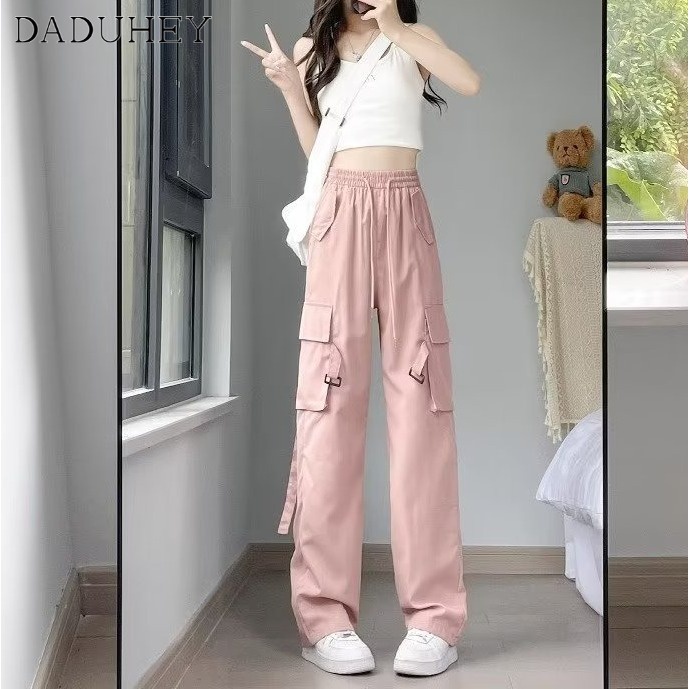 daduhey-american-style-vibe-high-street-ripped-jeans-womens-high-waist-slim-straight-mop-cargo-pants