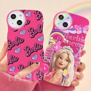 Casing Samsung Galaxy A54 A34 A24 A14 A04 A12 A73 A53 A52 A52S A33 A32 A23 A72 A22 A13 4G 5G A03S A02S A11 A02 A03 A51 A50 A50S A30S A20 A30 A20S A10S A21S M12 M22 M32 M11 M02 Cute Cartoon Love Heart Pink Barbie Princess Fine Hole Soft Phone Case 1BW 79