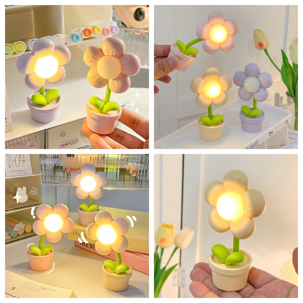 ดอกไม้ขนาดเล็ก-mini-night-light-เดสก์ท็อปตกแต่งโคมไฟตั้งโต๊ะขนาดเล็ก-creative-ห้องนอน-soft-light-โคมไฟข้างเตียงสาวน่ารักของขวัญ-bri