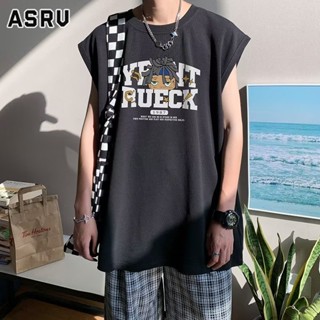 ASRV เสื้อกั๊กผ้าฝ้ายบริสุทธิ์กีฬาแขนกุดสบาย ๆ ทันสมัย และทันสมัย หล่อ และหลากหลาย