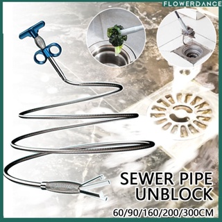 ฤดูใบไม้ผลิท่อขุดลอกเครื่องมือ Sewer Pipe Unblocker Drain Cleaner Sticks Clog ห้องครัวห้องน้ำเครื่องมือทำความสะอาดท่อระบายน้ำอุปกรณ์ครัวดอกไม้