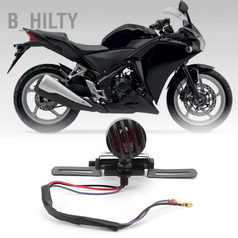 b-hilty-รถจักรยานยนต์สีดำ-retro-โลหะไฟท้ายไฟเบรคป้ายทะเบียนหยุดไฟท้าย