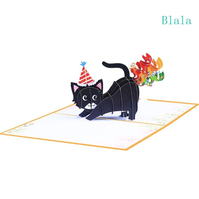 blala-การ์ดวันเกิด-ลายแมวสายรุ้ง-สําหรับเซอร์ไพรส์-ของขวัญลึกลับ