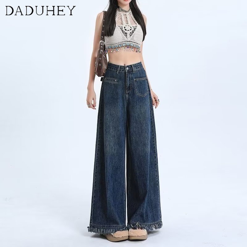 daduhey-womens-korean-style-ins-new-plus-size-loose-drooping-jeans-high-waist-wide-leg-casual-mop-pants