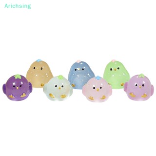 &lt;Arichsing&gt; ตุ๊กตาไก่จิ๋ว เรืองแสง สีแดง สําหรับตกแต่งบ้านตุ๊กตา 2 ชิ้น