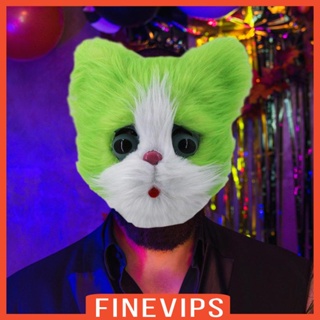 [Finevips] ชุดเดรสแฟนซี ยาง ตุ๊กตาหัวแมวน่ารัก เหมือนจริง สําหรับปาร์ตี้ฮาโลวีน