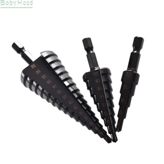 【Big Discounts】3pcs Nitrogen Coated Straight Groove Step Drill Bit 4-12/4-20/4-32mm Hole Cutter#BBHOOD