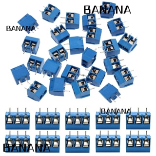 Banana1 ขั้วต่อสกรู Pcb 2 Pin 60 ชิ้น และบล็อกเชื่อมต่อ 3 Pin สีฟ้า ระยะร่อง 5 มม. 50 X 2 Pin สําหรับบ้าน