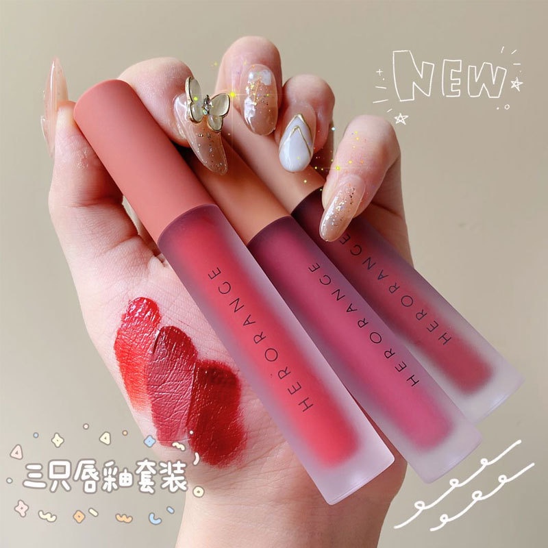 hot-sale-herorange-twilight-air-lip-glaze-set-matte-fog-velvet-lip-glaze-student-style-easy-to-color-8cc