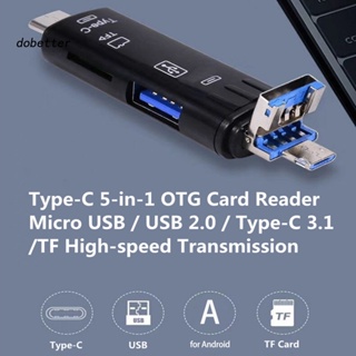 &lt;Dobetter&gt; เครื่องอ่านการ์ดหน่วยความจํา USB 20 Type-C TF ความเร็วสูง แบบพกพา สําหรับโทรศัพท์มือถือ