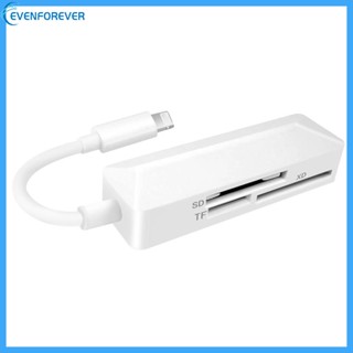 เครื่องอ่านการ์ด EV Ios8Pin TFSD XD 3 in 1 สําหรับแล็ปท็อป โทรศัพท์ แท็บเล็ต